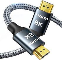 ARISKEEN 8K HDMI 2.1 kabelis, 15 m, 48Gbps didelės spartos nailono pintas HDMI kabelis, palaiko 8K@60HZ, 4K @ 120Hz, suderinamas su PS5/4 TV monitoriumi, "Blu-ray Soundbar", DVD, nešiojamuoju kompiuteriu