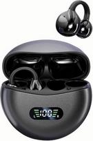 Atviros ausinės "Bluetooth 5.4" ausinės "Clip On" belaidės ausinės "Sport Air Line Bone Sound" ausinės Sportas su ausies spaustuku Skaitmeninis ekranas LED bėgimui / bėgimui (juodas)