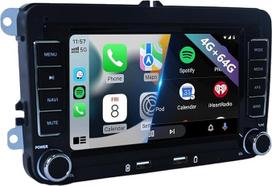 Automobilinis radijas VW Passat Golf MK5 Jetta Caddy EOS Tiguan su belaidžiu Carplay Android automobiliu, 4G + 64G Android 13 7 colių HD jutiklinio ekrano automobilinis radijas Stereo AM/RDS/FM Bluetooth SWC GPS WiFi + atbulinės eigos automobilinis radija