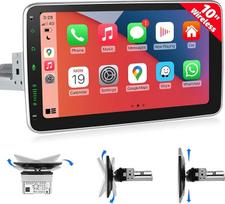 Automobilinis radijo imtuvas 1Din su 10 colių ekranu, 1 DIN automobilinis radijo imtuvas su belaidžiu "Apple CarPlay" ir "Android Car", "Bluetooth Car Play" automobilinis radijo imtuvas su jutikliniu ekranu su AM/FM/RDS