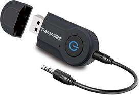 Belaidis "Bluetooth" siųstuvas, 3,5 mm nešiojamasis stereofoninis garso įrašas, skirtas televizoriui / projektoriui / MP3 / MP4 / kompiuteriui, aukštos kokybės stereofoninis garsas, "Plug and Play