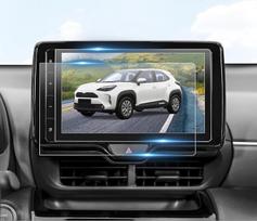 BIBIBO suderinama su "Toyota Yaris Cross 2021-2025" ir "Toyota Aygo X 2022-2025" 9 colių navigacijos jutiklinio ekrano apsauga, 9H įbrėžimams atsparus grūdinto stiklo ekrano apsauga "Yaris Cross