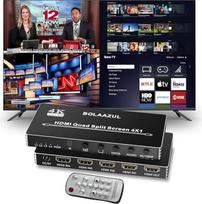 BolAAAZUL HDMI keturių ekranų dalytuvas/daugiafunkcis žiūronas - 4K 30 Hz, vientisas HDMI jungiklis PS4, DVD, fotoaparatui, kompiuteriui, televizoriui, monitoriui