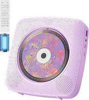 CD grotuvas Nešiojamas "Bluetooth" radijo imtuvas su CD grotuvu su garsiakalbiu USB ir AUX atkūrimo palaikymas su nuotolinio valdymo pulteliu Dulkių dangtelis Violetinė
