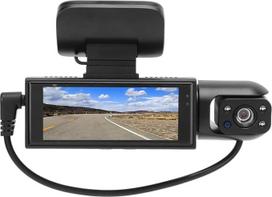 Dash Cam Dviguba kamera 1080P 360 laipsnių kampu besisukantis objektyvas Dash Cam judesio aptikimo automobilinė kamera su IR naktiniu matymu