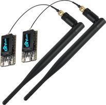 DIYmalls 868 MHz LoRa 32 V4 ESP32 programavimo plokštė + 868 MHz LoRa antena 5dBi, skirta Meshtastic LoraWan šliuzui, suderinama su Heltec LoRa32 V3 (2 vnt.)
