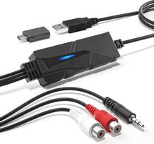 DriverGenius AudioXfer USB-C garso įrašymo kortelė - kasečių, vinilų, MD įrašų ir kt. skaitmeninimas muzikos mėgėjams, podkasterių kūrėjams ir archyvatoriams | Suderinama su PC, Mac ir Linux