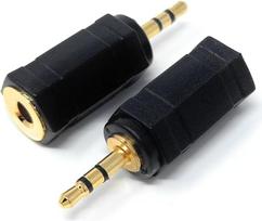 DRUT vienetų 2,5 mm stereofoninis lizdas į 3,5 mm moterišką kištuką Garso adapterio kabelis konverteris aukso spalvos juodas