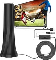 DVB-T/T2 vidinė stiprintuvo antena Vidinė TV antena 360° priėmimas Palaiko 4K/1080P HD kanalus ir visus televizorius