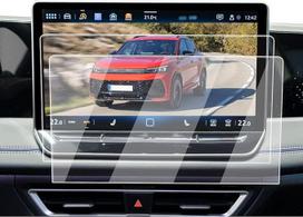 ECOZEN Pack of 2 Screen Protectors for VW Golf 8.5 / ID.4 / Tiguan 3 (Base) / Passat B9 (Base) 2024 2025 2026, 12,9 colių navigacijos ekrano apsauga 6H Anti-Scratch, Ultra Thin Ultra Clear Screen