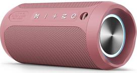 EDUPLINK Nešiojamasis "Bluetooth" garsiakalbis - rausvos spalvos mini muzikos dėžutė su šviesos diodais, atspari vandeniui pagal IPX7 standartą, puikiai tinka sveikatingumui, kelionėms ir kaip slapta Kalėdų Senelio dovana moterims