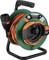 Electraline 49237 Kabelio ritė 25M 3G1 su "Electralock" lizdu, maitinimo jungties fiksavimo sistema, nes ji apsaugo nuo atsitiktinio prijungto įrenginio atjungimo jį naudojant