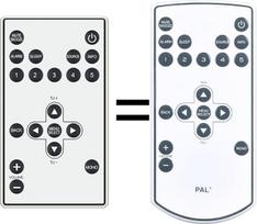 Ersatz-Fernbedienung für Tivoli Audio PAL+ Palprwht