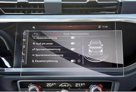 GAFAT suderinama su "Audi Q3 F3" 2019-2023 2024 MMI navigacijos ekrano apsauga, grūdinto stiklo ekrano apsauga 8,8 ir 10,1 colių Q3 F3 MMI jutikliniam GPS ekranui, 9H apsauga nuo įbrėžimų