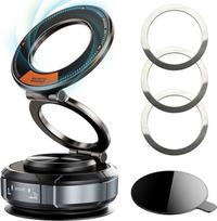 GONSIFACHA Magnetinis mobiliojo telefono laikiklis automobilyje, suderinamas su "MagSafe", stipriausias magnetas ir vakuuminis siurbtukas, 360° pasukamas sulankstomas automobilinis mobiliojo telefono laikiklis, suderinamas su "iPhone" 17 16 15 14 Visi