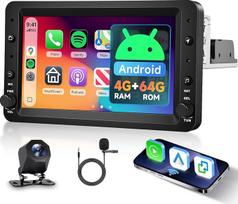 Hodozzy 4G + 64G Android automobilinis radijas Alfa Romeo 159 2004-2011 Belaidis Carplay Android automobilis, 7 colių jutiklinis automobilinis radijas, 1 DIN ekranas su Navi Bluetooth WiFi, DSP, FM/RDS radijas, atbulinės eigos kamera