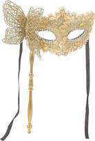 IMIKEYA Maskarado kaukė su strypu - auksinė venecijietiška kaukė Moterų maskarado balių kaukė Moterų akių kaukė Fancy Dress kaukės maskarado vakarėliui Šokių vakarėlis kostiumų aksesuarai