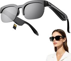 Išmaniosios garso ausinės, "Bluetooth Intelligente Sonnenbrille mit Doppelmikrofon Lautsprecher, Unterstützung für SD Karten, Bluetooth 6.0 Smart Glasses für Outdoor Sports, Reisen, Fahren