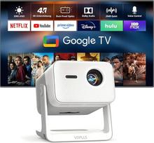Išmanusis projektorius "Google TV" / oficiali programėlė: VOPLLS projektorius 4K namų kinas 1500ANSI su automatiniu fokusavimu ir trapecijos korekcija WiFi6 Bluetooth, projektorius su Dolby Audio/HDR10+ Lauko projektorius
