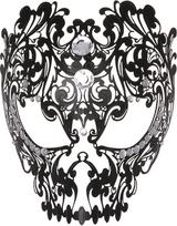 JewelryWe Venecijos kaukė Metalinė kaukė Moterų gotikos kaukolės kaukė su blizgučiais Rhinestone Maskaradas kamuolys akių kaukė Pilnas veidas kaukė Helovinas Karnavalas kostiumas šalis Cosplay
