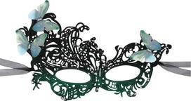 JewelryWe Venecijos kaukė Nėriniai kaukė su drugeliais Moterų nėrinių drugelis maskarado kaukė su akmenimis 1920-ųjų derliaus akių kaukė karnavalas Helovinas šalis maskarado kamuolys