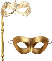 Juvelyriniai dirbiniaiWe Venecijos kaukės pora su strypu, maskarado kaukė, akių kaukė su laikikliu, metalinė kaukė su kristalais, karnavalo, Helovino, vakarėlio, maskarado baliaus aksesuarai
