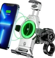 KEWIG Vandeniui atsparus motociklo mobiliojo telefono laikiklis, apsaugotas nuo vagystės, 15 W belaidis, su vibracijos slopintuvu, vieno paspaudimo automatiniu užraktu ir greitu atlaisvinimu