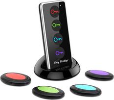Key Finder Wireless Bluetooth Tracker - Locator Tags RF Locator Anti-Lost Tag Alarm Reminder, 1 RF siųstuvas 4 imtuvai, nuotolinio valdymo pultas rasti augintiniai, piniginės ir raktai