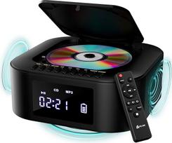 KLIM Boombox E1 radijo imtuvas su CD grotuvu - žemų dažnių garsiakalbis - FM radijas, MP3, "Bluetooth", AUX, USB - nešiojamas CD grotuvas su belaidžiu režimu ir įkraunama baterija - su nuotolinio valdymo pulteliu - juodas/auksinis
