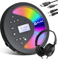KLIM Discover su ausinėmis + nešiojamas CD grotuvas Walkman su patvaria baterija + FM radijas + suderinamas MP3 CD grotuvas + SD kortelė, FM siųstuvas, "Bluetooth" + idealiai tinka automobiliams + nešiojamas CD grotuvas