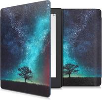 kwmobile "Kobo Aura H2O Edition 2" dėklas - knygos stiliaus PU odos apsauginis elektroninės skaityklės dėklas "Folio" - mėlynas/pilkas/juodas