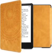 kwmobile Flip Case Compatible with Amazon Kindle Paperwhite 11th Generation 2021 Case - Flip Case for Kindle Paperwhite Faux Leather Case - Indian Sun