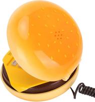 Laidinis laidinis fiksuotojo ryšio telefonas Naujiena Emulational Lovely Cute Hamburger telefonas Kūrybinis stalinis telefonas Laidinis namų biuro telefonas su pakartotinio rinkimo ir balso laisvojo ryšio funkcija