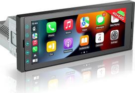 LEROAADZ 1 DIN automobilinis radijas "Android" automobilinis radijas su ekranu, 4GB + 64GB belaidis "Android" automobilis ir "Apple Carplay" radijas 1Din su navigacija "Bluetooth" WLAN GPS FM/AM/RDS
