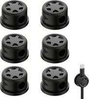 Magnetiniai kabelių laikikliai - Kabel-Management, Schreibtisch-Kabel-Organizer für USB/HDMI/Telefonkabel, magnetischer Draht-Organizer für Büro, Zuhause, Auto, Wand, 7 mm, Schwarz, 6 Stück