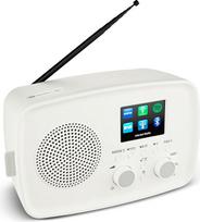 MEDION internetinis radijas su DAB+ Life IRE-1 (WLAN, DAB Plus FM radijas, "Bluetooth", ekvalaizeris, apsauga nuo lašėjimo, teleskopinė antena, "Spotify Connect", žadintuvas, snaudimo funkcija, reguliuojamas ekrano apšvietimas) Baltas