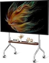 Metalinės konstrukcijos ir medinio rėmo konstrukcija, mobilus TV stovas su ratukais ir laikymo vieta, tinkamas parduotuvėms, namams, biurams, MaxVESA 600 x 400 mm