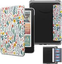 MoKo Abnehmbare Magnethülle für 7" E-Reader der 12. Gen 2024 & Color 2024/2025, Ultraklarer Kratzfester Leichter Rückdeckel mit Auto-Wake/Sleep, Nicht Geeignet für BOOX & Kobo, Blume