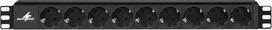 MONACOR RCS-92/SW stovo maitinimo blokatorius su 9 "Schuko" lizdais, juodas