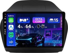 MSD [Eingebaut DAB+ ] - Android 15 Autoradio für Hyundai IX35 (2010-2017) GPS Navi Radio | CarPlay Android Auto Lenkradsteuerung Dual-Band WiFi DSP | 4G+64G Octa-Core 2 Din 10.1 Zoll | Kamera MIC