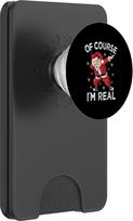Natürlich Bin ich echt | Lustiger Weihnachtsmann beim Dabbing PopSockets PopWallet für MagSafe