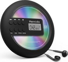 Nešiojamas automobilinis CD grotuvas, kompaktiškas CD grotuvas su FM siųstuvu, USB įkraunamas diskmanas su ausinėmis, atsparus smūgiams/nuolatiniam atkūrimui "Walkman" CD grotuvas