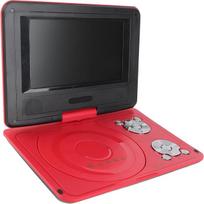 Nešiojamasis DVD grotuvas su dideliu pasukamu ekranu, 806 mobilusis DVD grotuvas, 1500 MAH, įkraunamas, palaiko sinchronizavimą su TV/SD kortele/USB/regionu (raudonas)