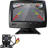 OBEST Rückfahrkamera Auto Set mit FM Radio Bluetooth Musik, Rückblickkamera mit 4.3" Bildschirm Monitor, Nachtsicht Parkplatzkamera + Display Kit für 12V Bus Van LKW SUV Transporter Wohnwagen