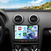 OiLiehu 6G+128G 8 branduolių "Android 15" automobilinis radijas "Audi A3 2003-2012/S3 2006-2012/RS3 2011-2012 CarPlay Android Car 9 colių automobilinis radijas su ekranu su "Bluetooth" GPS FM RDS WiFi SWC DSP/EQ atbulinės eigos kamera