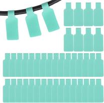 PATIKIL Kabeletiketten, 4,6 cm, zum Beschriften, Kordel-Etiketten, Klettverschluss, rechteckige Kabelbinder für Elektronik, Organisieren von Draht, Klassifizierung, Identifikationsmanagement, Blau, 48
