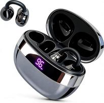 Prisegamos atviros "Bluetooth" ausinės, belaidės, "Bluetooth 6.0", 60 val. itin ilgo baterijos veikimo laiko, patogios ir nesukeliančios skausmo, idealiai tinka sportui, biurui ir fitnesui, juodos spalvos