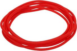 QUARKZMAN Splitas Gofruotas vamzdis 1/4 colio (6,5 mm) ID 20 pėdų (6 m) Gofruotas vamzdis Atsparus karščiui ir šalčiui -40 F iki 257 F Plastikinis lankstus žarnos kabelių kanalas elektros kabeliams Raudona