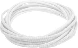 QUARKZMAN Splitas Kabelio kanalo vamzdis 3/8 colio (10 mm) vidinis skersmuo 50 pėdų (15 m) Kabelio kanalo vamzdis Atsparus karščiui ir šalčiui -40 F iki 257 F Plastikinė lanksti žarna Kabelio apsauga kabeliui Balta