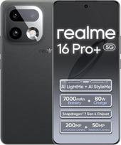 realme 16 Pro+ 5G išmanusis telefonas 12 + 512GB, Pebble Grey, 6,8 colių AMOLED 144 Hz, 80 W itin greitas įkrovimas, 7000 mAh baterija, 200 MP triguba kamera, "Snapdragon 7 Gen4", 50 MP priekinė kamera, "Corning Gorilla